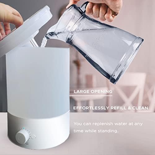 MegaWise Cool Mist Humidifier with Essential Oil Diffuser and Night Light