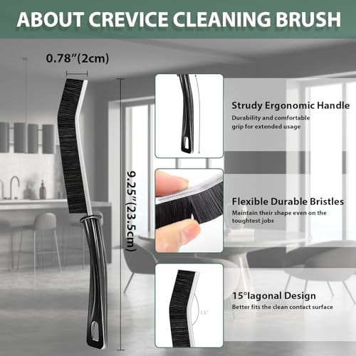 5PC Hard Bristle Crevice Cleaning Brush Set