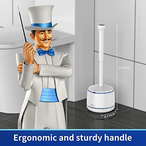 MRSIGA Toilet Plunger with Holder White