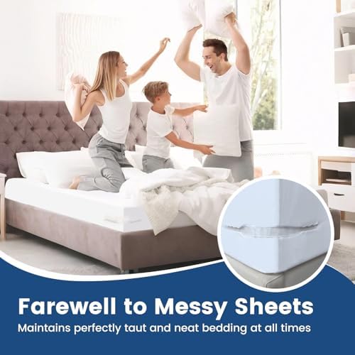 Yikorqu Bed Sheet Holders 4PCS Gray Corner Fixer