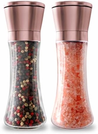 Bonris Salt and Pepper Grinder Set with Adjustable Coarseness