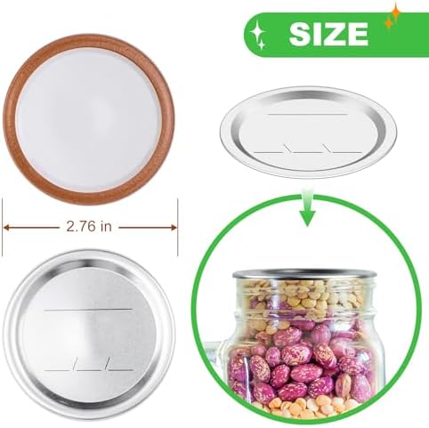 100 Pcs Canning Lids Food Grade Silicone Seal