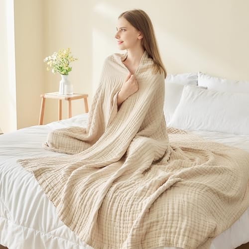 EMME Large 50x70 Cotton Throw Blanket for Women