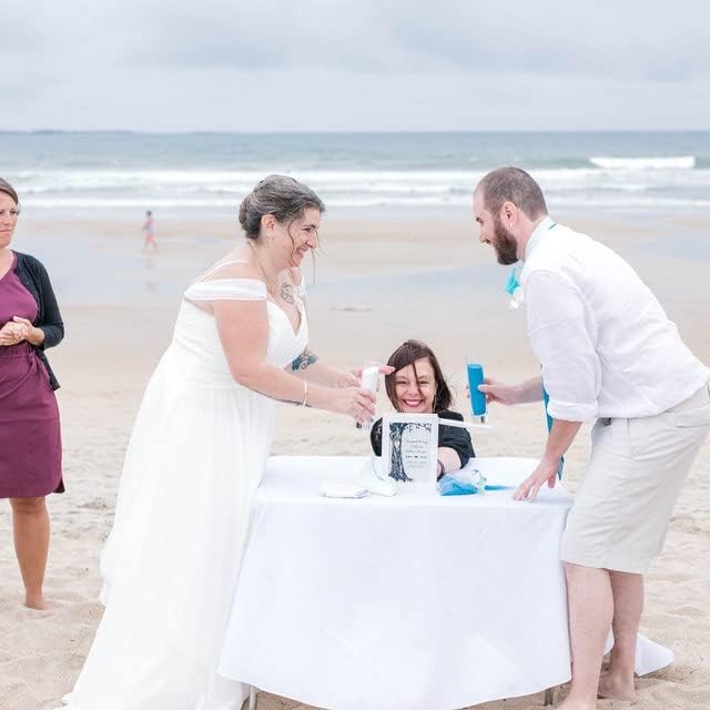Personalized Wedding Sand Ceremony Set with Lid and Sand