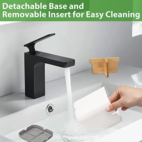 Boperzi Bamboo Toothbrush and Toothpaste Holder with Drainage