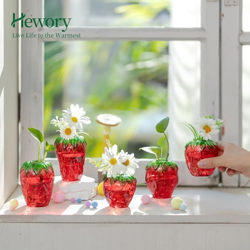 Glass Strawberry Plant Propagation Vases Set of 5