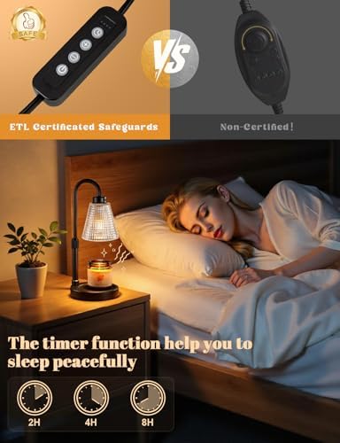 Innqoo Flame-Free Candle Warmer Lamp with Timer