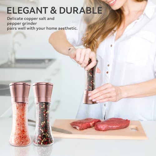 Bonris Salt and Pepper Grinder Set with Adjustable Coarseness