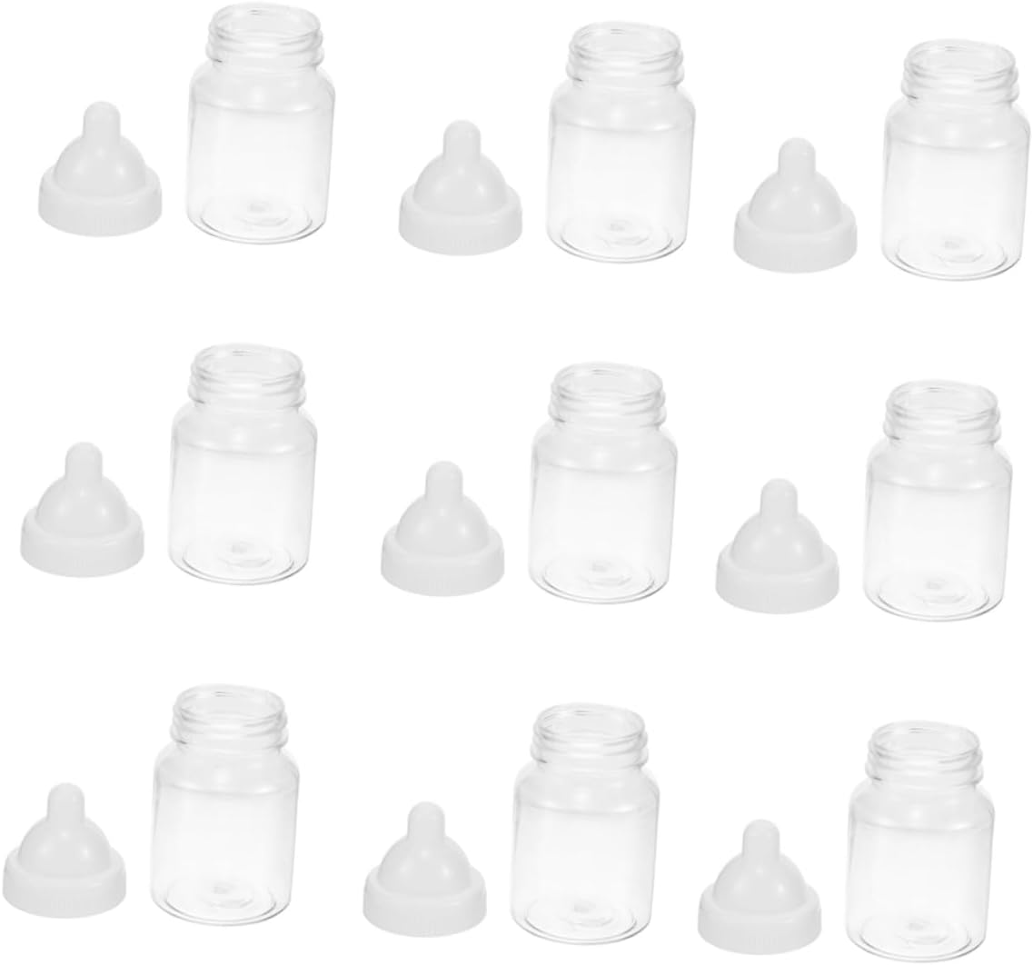 KOMBIUDA 24pcs Clear Candy Boxes Unique Bottle Design for Party Favors