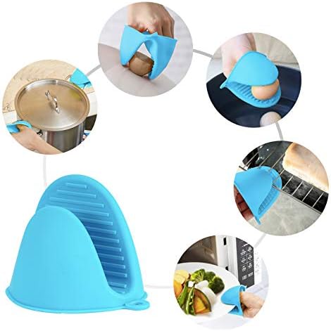 Vaincre 4PCS Silicone Oven Mitts Heat Resistant Set