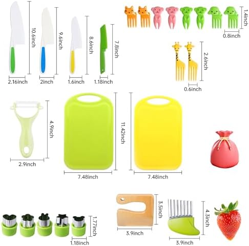 Kids Safe Kitchen Knife Set for Toddlers and Real Cooking Fun