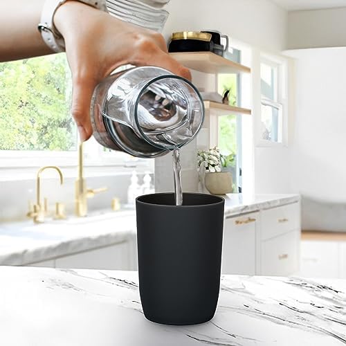 Topsky 4pcs Reusable Toothbrush Cup Tumbler Set