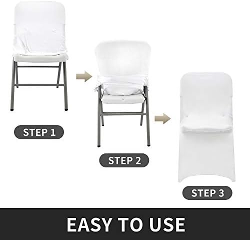 Peomeise Stretch Spandex Chair Covers for Wedding Events 12pcs