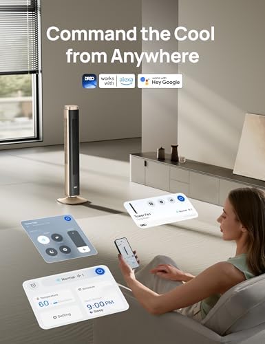 Dreo Tower Fan for Bedroom with 40ft Airflow and 12 Speeds