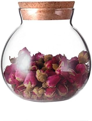 1Pcs 500ml Clear Glass Bottle with Cork Stopper
