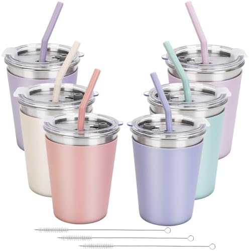 Rommeka Kids Straw Cups 6 Pack 12oz Sippy Cup
