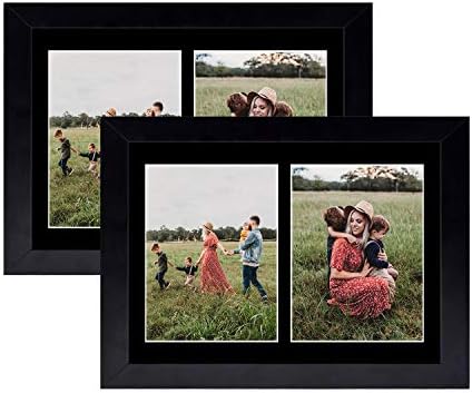 Golden State Art Set of 2 85x11 Black Wooden Picture Frames