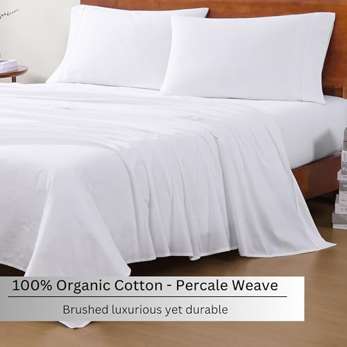 Lane Linen 100 Organic Cotton Twin Sheets Set 3Pc
