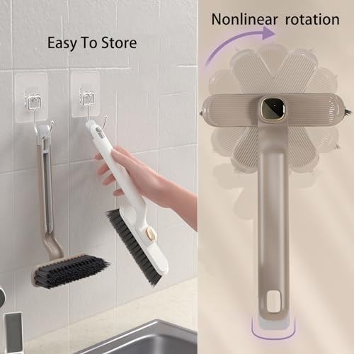 360 Degree Rotating Crevice Cleaning Brush with Trash Picker