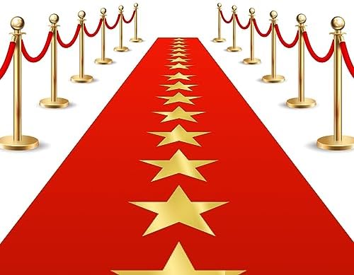Timgle Disposable Red Plastic Carpet Runner for Party Movie Night