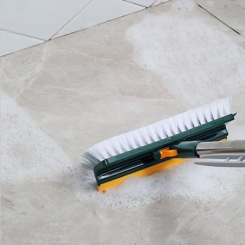 Floor Scrub Brush with 3 in 1 Function and 180 Degree Rotation