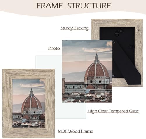 Golden State Art 5x7 Beige Picture Frame 2 Pack