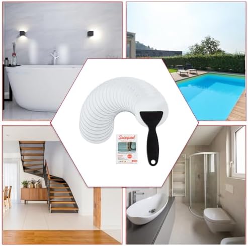 24 Piece Non-Slip Bathtub Stickers Set with Scraper