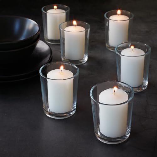 Royal Imports Votive Candles Unscented White Box of 36 15 Hour Burn