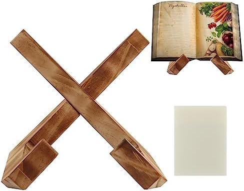 Wooden Cookbook Stand with Adjustable Angle