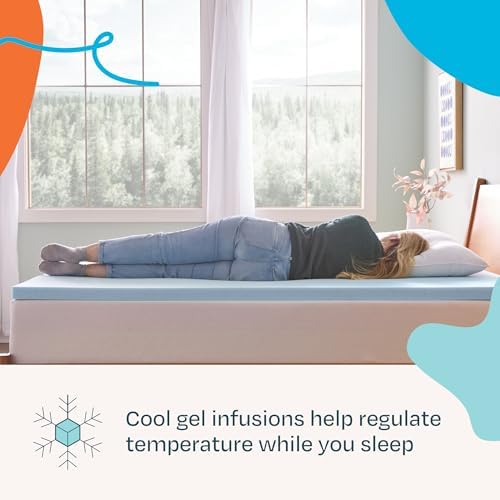 LINENSPA 2 Inch Gel Memory Foam Mattress Topper - Full Size