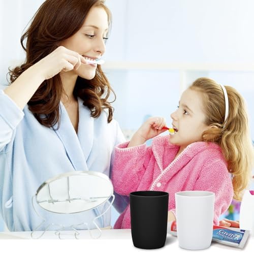 Topsky 4pcs Reusable Toothbrush Cup Tumbler Set