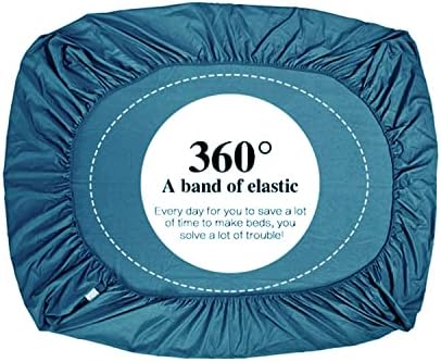 NHNHN Full Size Fitted Sheet Turquoise