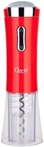 Ozeri Electric Wine Opener with Foil Cutter Red Style