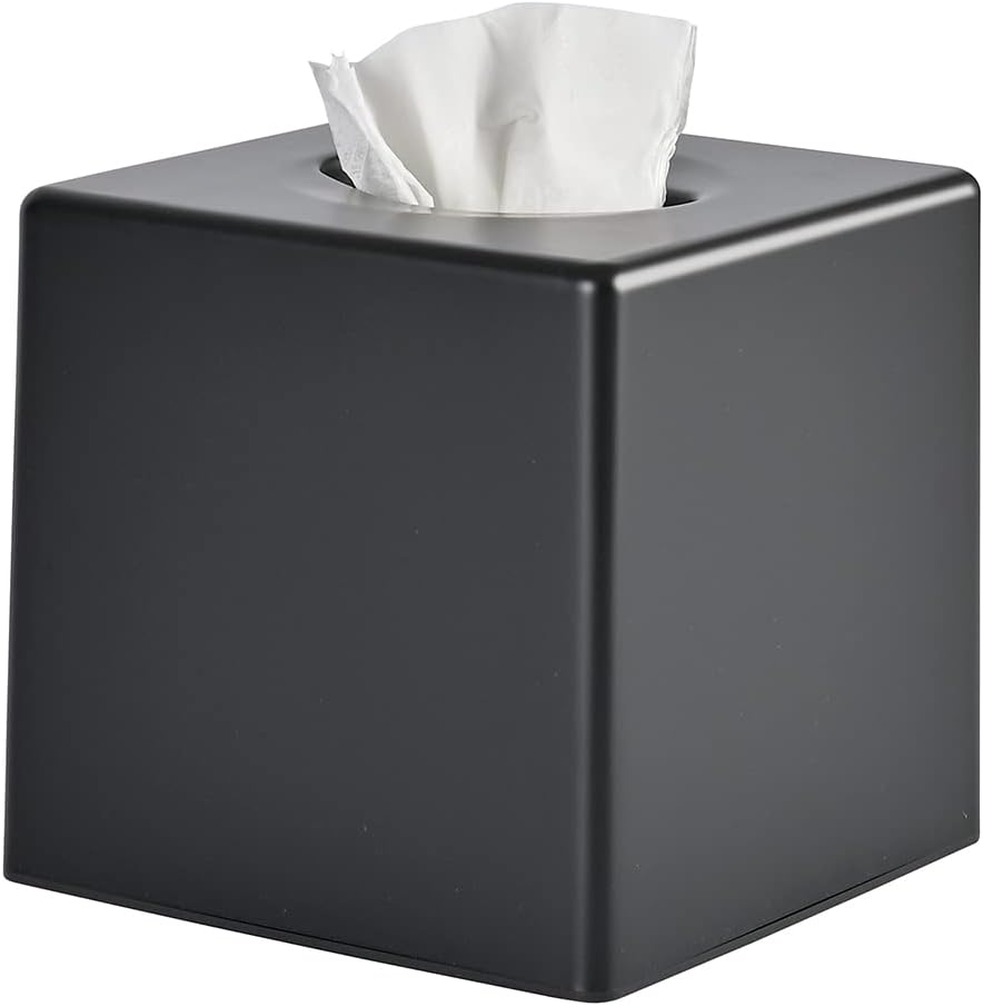 Y-in Hand Tissue Box Cover - Black Square Holder