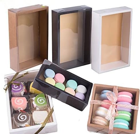 10 Pcs Kraft Gift Box with Clear PVC Window