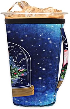 Christmas Candle Reusable Coffee Cup Sleeve With Handle