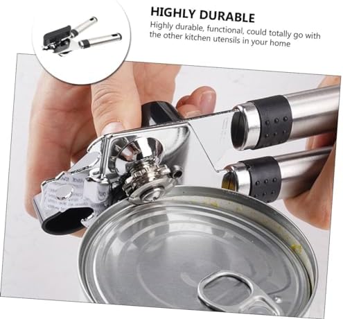 1Pc Stainless Steel Can Opener and Multi Function Bottle Opener with Lever
