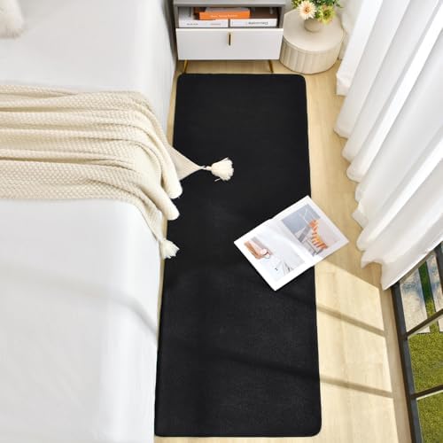 Soft Runner Rug 2x6 Black Non-Slip for Hallway Kitchen Dorm