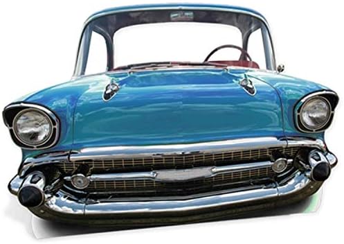 Star Cutouts Blue Car Small Cardboard Stand-Up