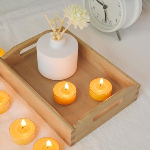 Natural Yellow Beeswax Tea Light Candles 12pcs