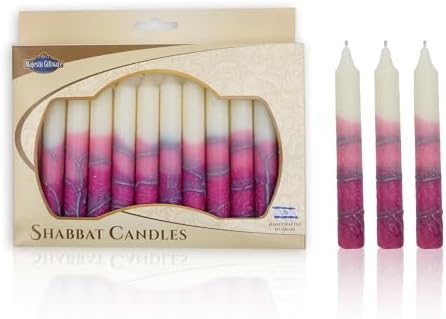 12-Pack Shabbat Candles Dripless Handcrafted Traditional