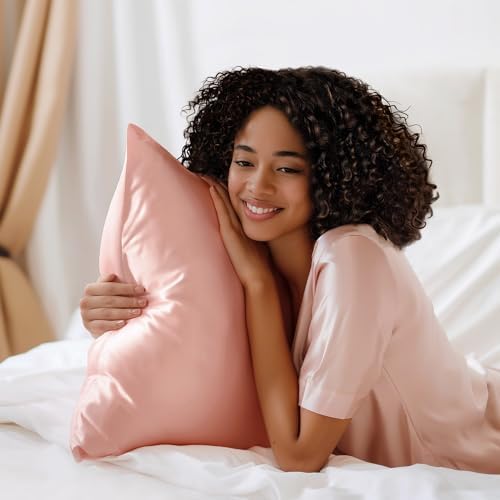 BEDELITE Satin Pillowcase Set 2 Pack Coral
