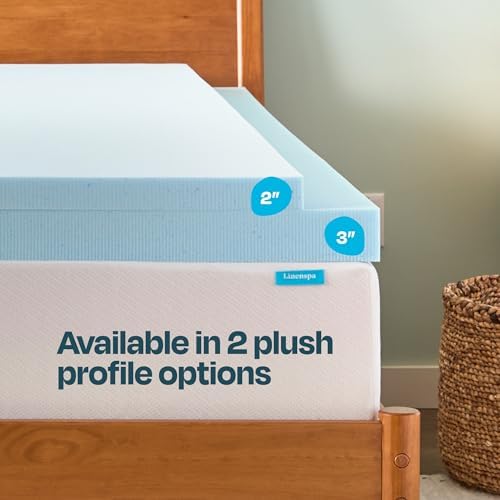 LINENSPA 2 Inch Gel Memory Foam Mattress Topper - Full Size