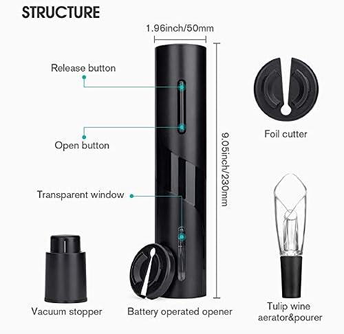 ueecool Electric Wine Opener Set with LED Light and Foil Cutter