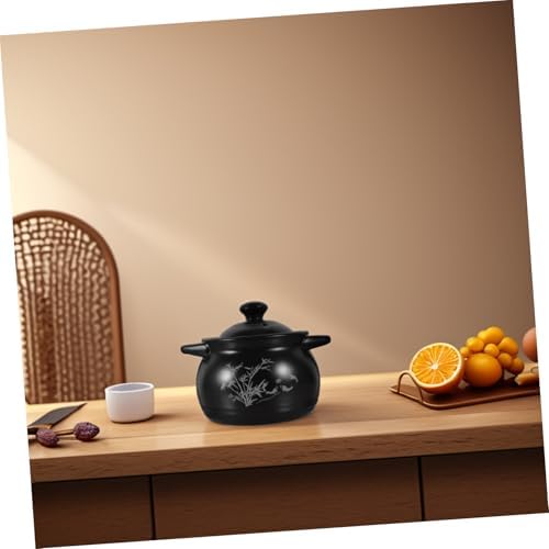 Hemoton 18L Ceramic Stockpot with Lid