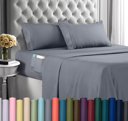 Utopia Bedding King Sheet Set Grey