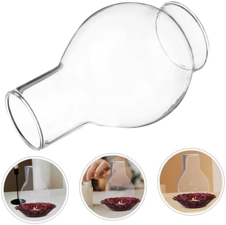 2pcs Glass Candle Sleeve Windproof Chimney Shade for Jar Candles