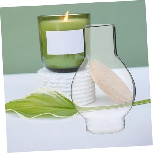 2pcs Glass Candle Sleeve Windproof Chimney Shade for Jar Candles