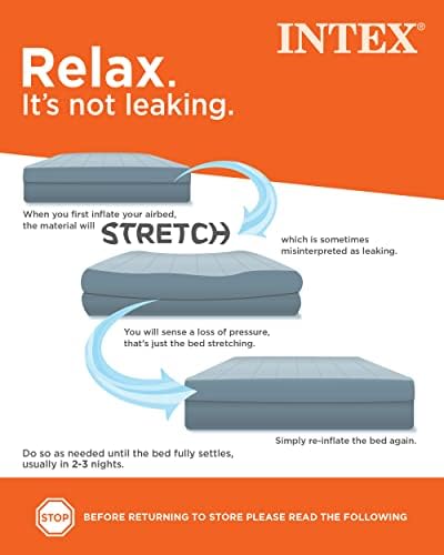 Intex Dura-Beam Standard Prestige Air Mattress Twin Size 10in 300lb