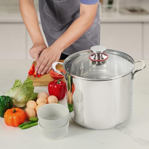 12 Quart Stock Pot with Lid 1810 Stainless Steel